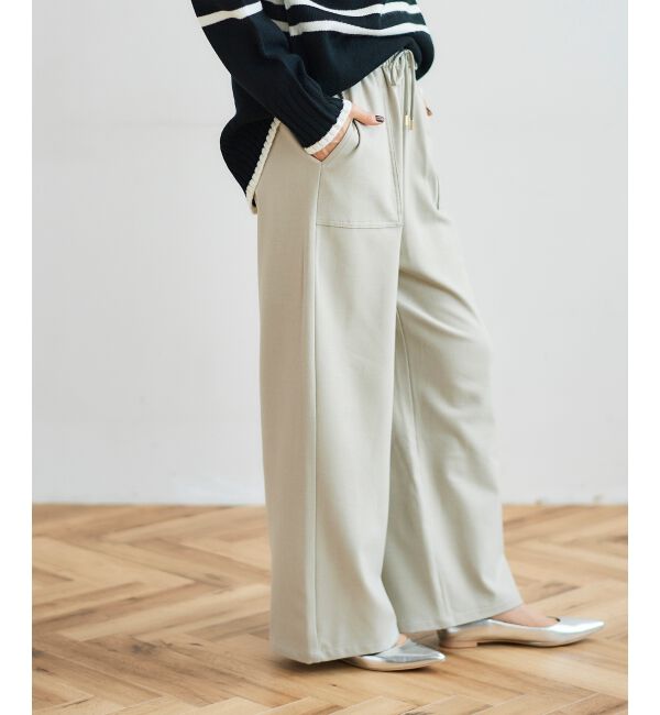 le.coeur blanc「《手洗い可能》コスミカルウォームイージーワイドパンツ」|その他|