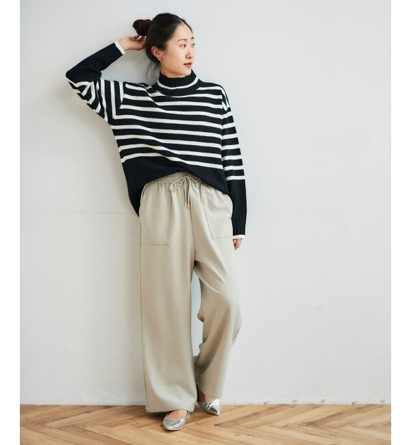 le.coeur blanc「《手洗い可能》コスミカルウォームイージーワイドパンツ」|その他|