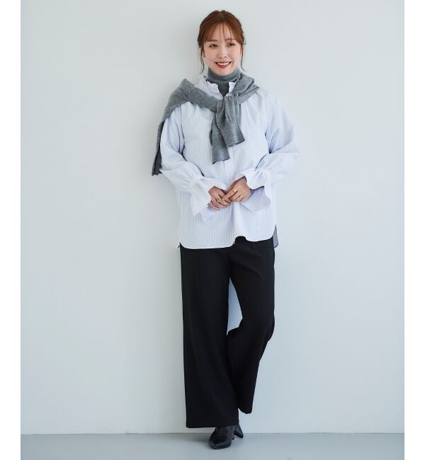 le.coeur blanc「《手洗い可能》コスミカルウォームイージーワイドパンツ」|その他|