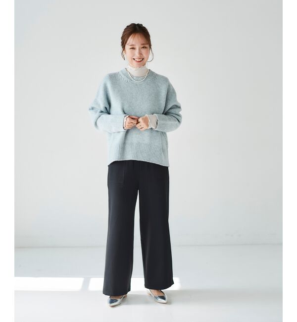 le.coeur blanc「《手洗い可能》コスミカルウォームイージーワイドパンツ」|その他|