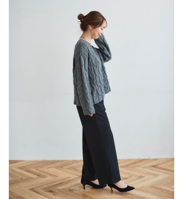 le.coeur blanc「《手洗い可能》コスミカルウォームイージーワイドパンツ」|その他|