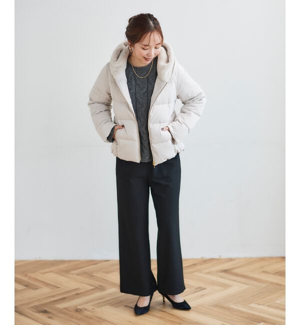 le.coeur blanc「《手洗い可能》コスミカルウォームイージーワイドパンツ」|その他|