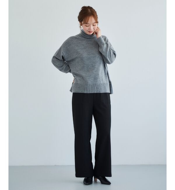 le.coeur blanc「《手洗い可能》コスミカルウォームイージーワイドパンツ」|その他|