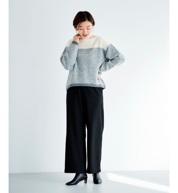 le.coeur blanc「《手洗い可能》コスミカルウォームイージーワイドパンツ」|その他|