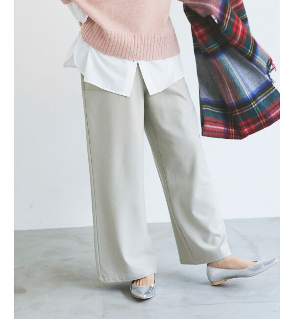 le.coeur blanc「《手洗い可能》コスミカルウォームイージーワイドパンツ」|その他|ｸﾞﾚｰｼﾞｭ