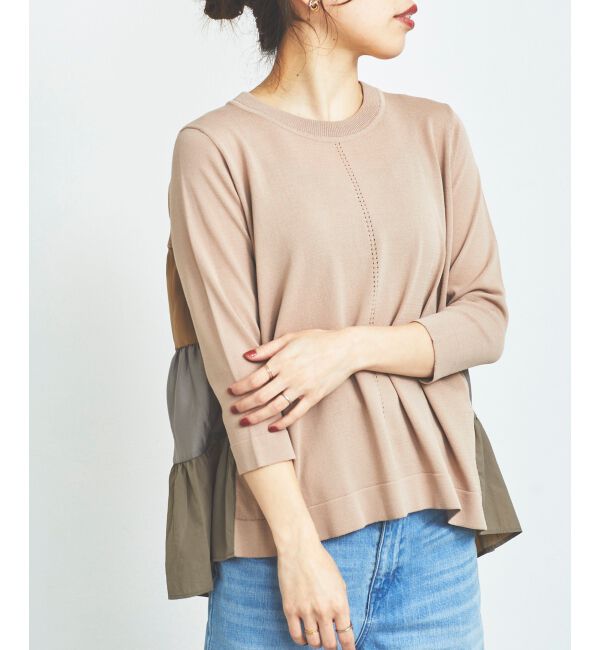 le.coeur blanc「TORRAZZO DONNAティアードドッキングニット」|ニット・セーター|