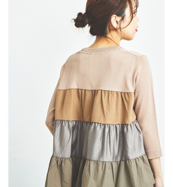 le.coeur blanc「TORRAZZO DONNAティアードドッキングニット」|ニット・セーター|