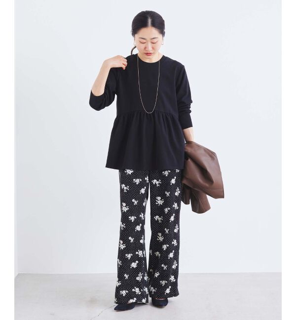 le.coeur blanc「ドット&times;フラワーサテンパンツ」|その他|