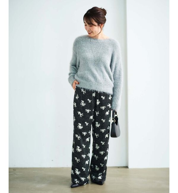 le.coeur blanc「ドット&times;フラワーサテンパンツ」|その他|