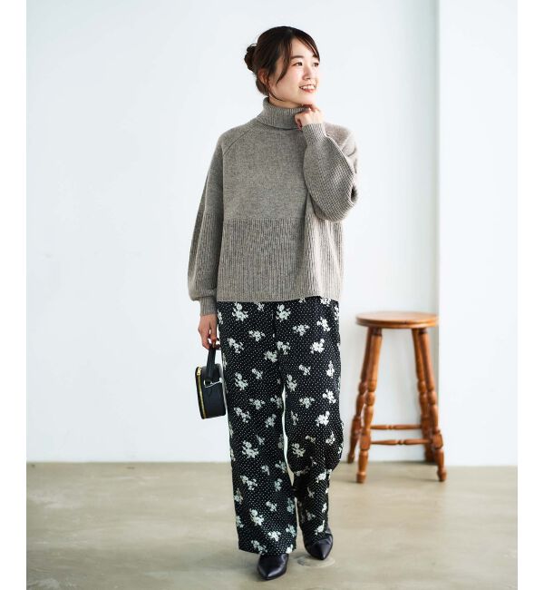 le.coeur blanc「ドット&times;フラワーサテンパンツ」|その他|