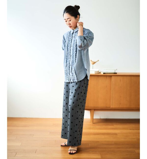 le.coeur blanc「《手洗い可能》ドットワイドパンツ」|その他|