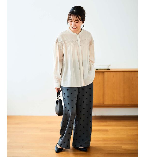 le.coeur blanc「《手洗い可能》ドットワイドパンツ」|その他|