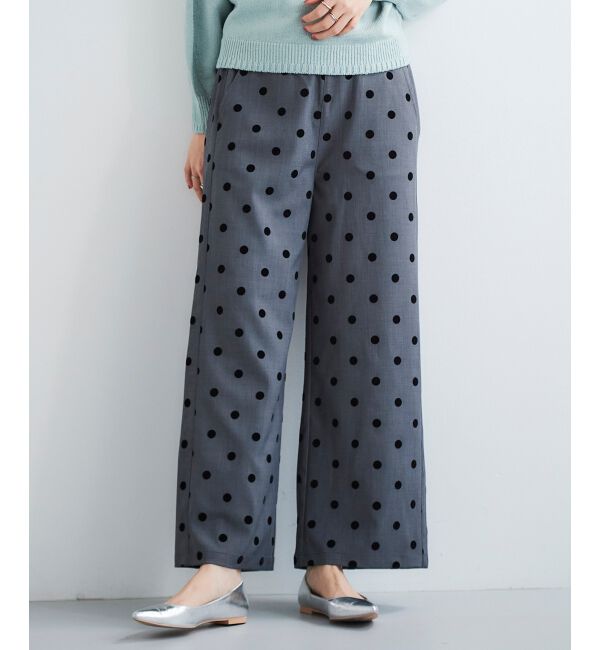 le.coeur blanc「《手洗い可能》ドットワイドパンツ」|その他|