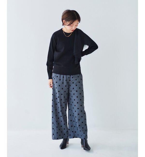 le.coeur blanc「《手洗い可能》ドットワイドパンツ」|その他|