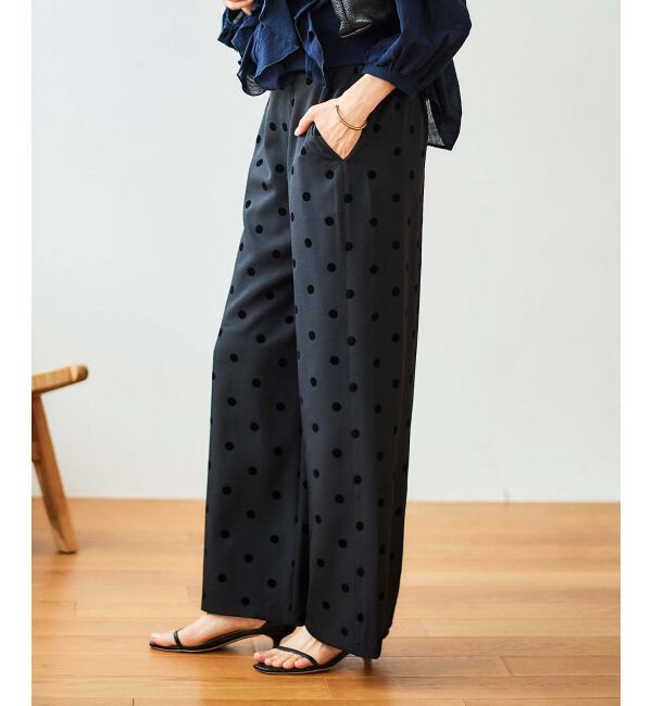 le.coeur blanc「《手洗い可能》ドットワイドパンツ」|その他|