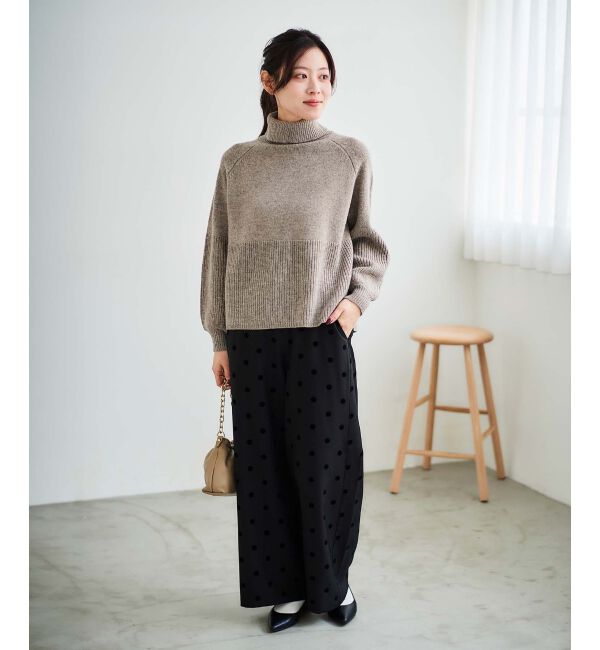 le.coeur blanc「《手洗い可能》ドットワイドパンツ」|その他|