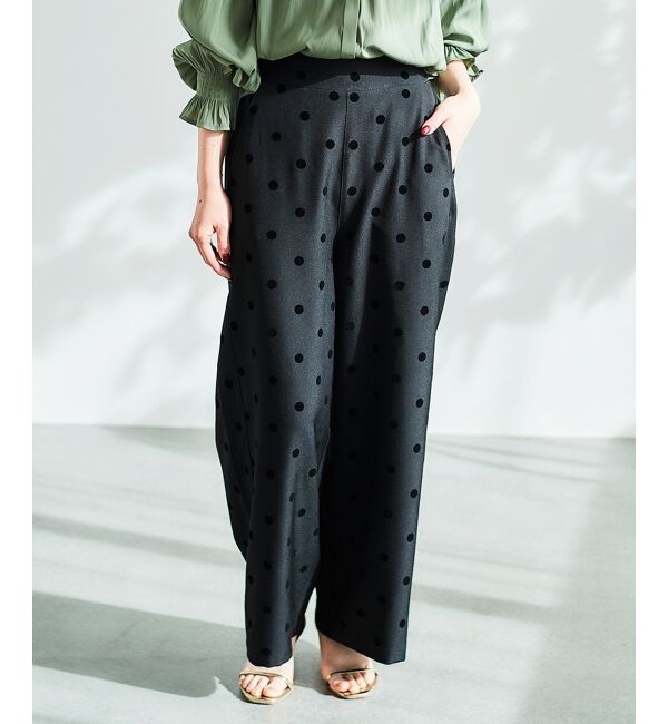 le.coeur blanc「《手洗い可能》ドットワイドパンツ」|その他|