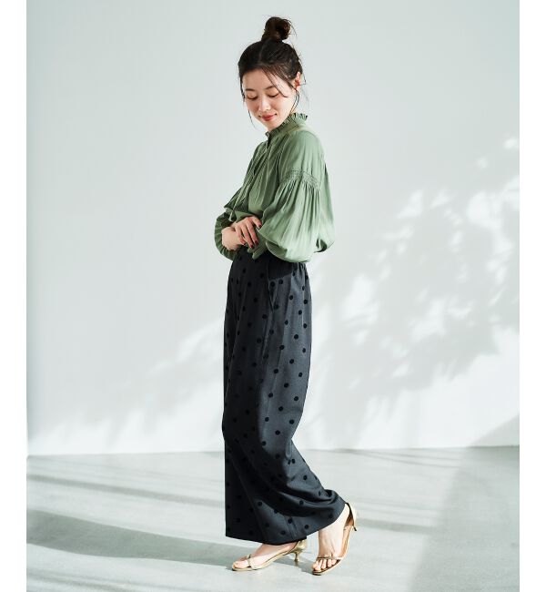 le.coeur blanc「《手洗い可能》ドットワイドパンツ」|その他|
