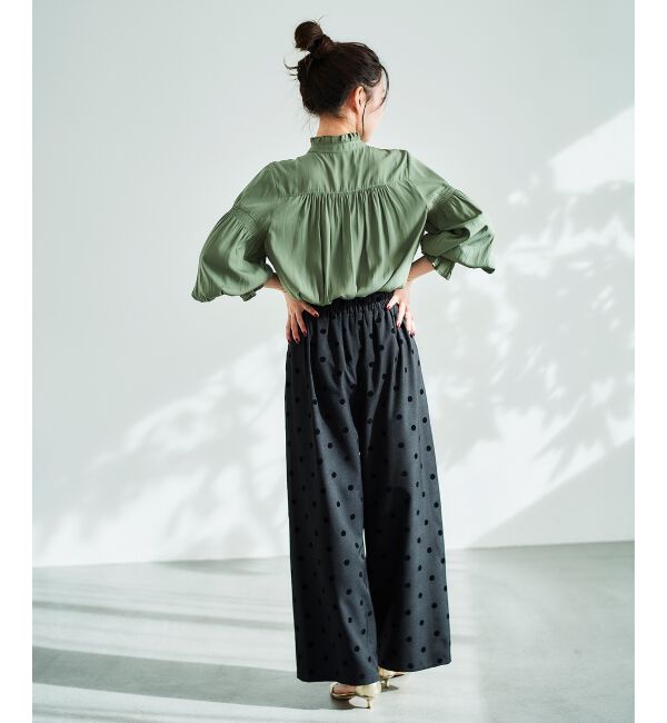 le.coeur blanc「《手洗い可能》ドットワイドパンツ」|その他|