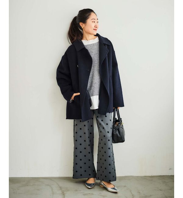 le.coeur blanc「《手洗い可能》ドットワイドパンツ」|その他|