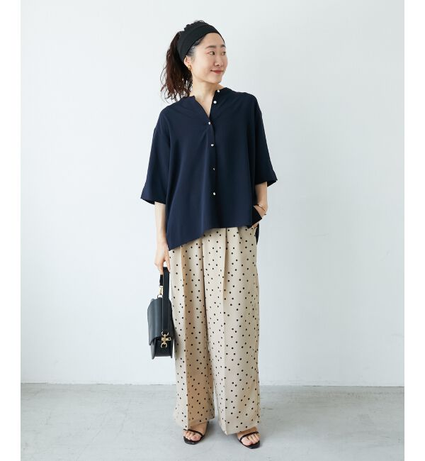  「リネンライクスラブドットタックパンツ」|その他|