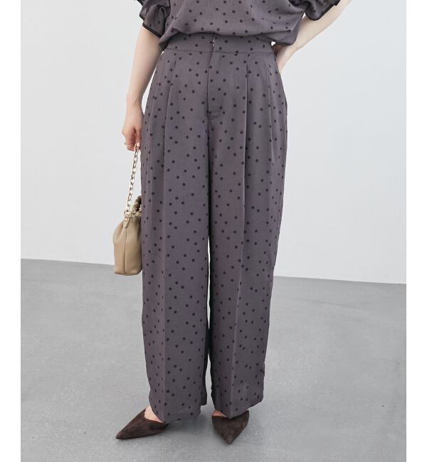  「リネンライクスラブドットタックパンツ」|その他|
