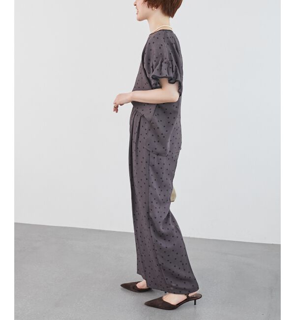  「リネンライクスラブドットタックパンツ」|その他|
