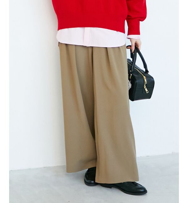  「《手洗い可能》フルダルダブルタックワイドパンツ」|その他|