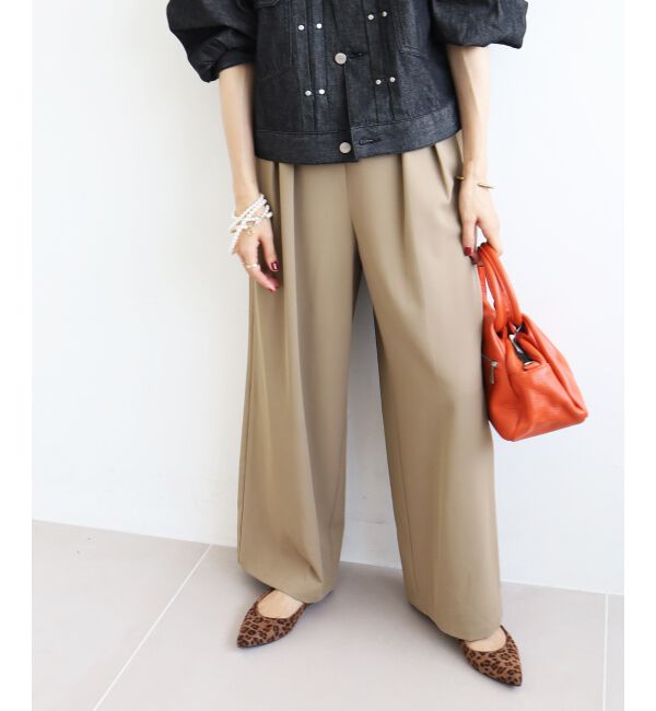  「《手洗い可能》フルダルダブルタックワイドパンツ」|その他|