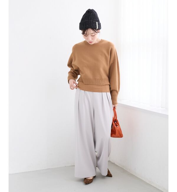  「《手洗い可能》フルダルダブルタックワイドパンツ」|その他|