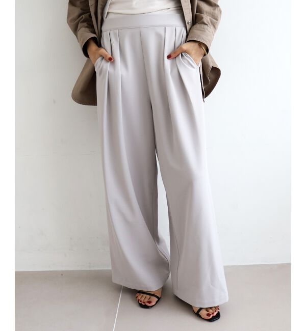  「《手洗い可能》フルダルダブルタックワイドパンツ」|その他|