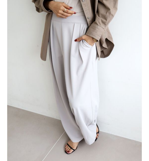  「《手洗い可能》フルダルダブルタックワイドパンツ」|その他|