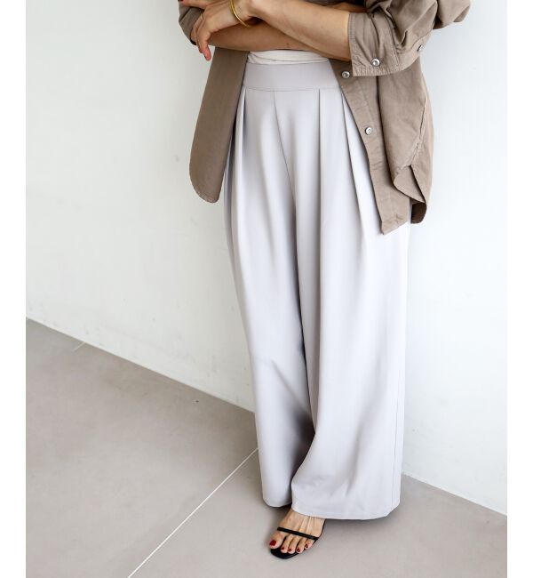  「《手洗い可能》フルダルダブルタックワイドパンツ」|その他|