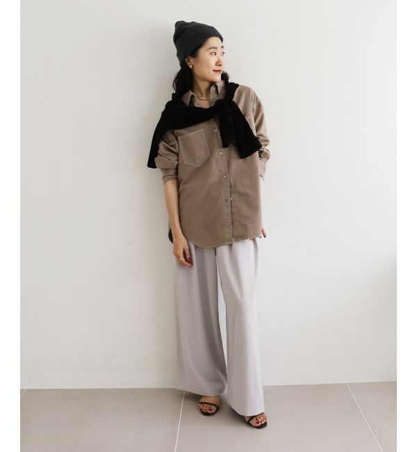  「《手洗い可能》フルダルダブルタックワイドパンツ」|その他|