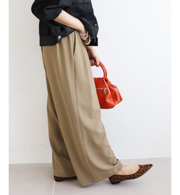  「《手洗い可能》フルダルダブルタックワイドパンツ」|その他|