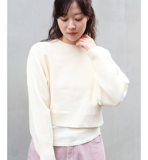  「3WAYレイヤードクルーニット」|ニット・セーター|オフ