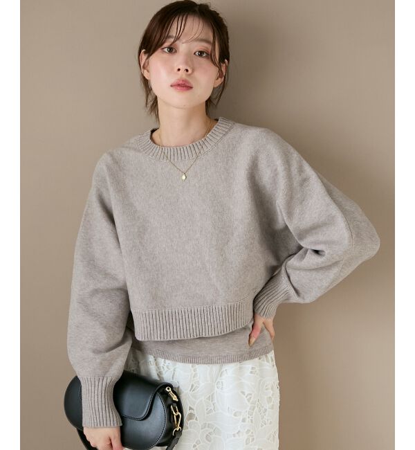  「3WAYレイヤードクルーニット」|ニット・セーター|