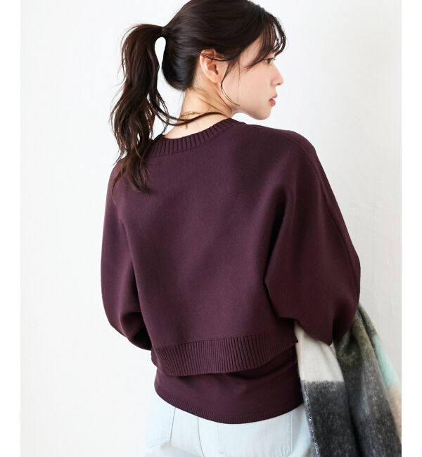  「3WAYレイヤードクルーニット」|ニット・セーター|
