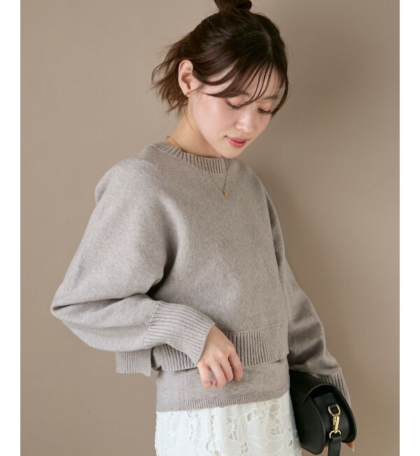  「3WAYレイヤードクルーニット」|ニット・セーター|