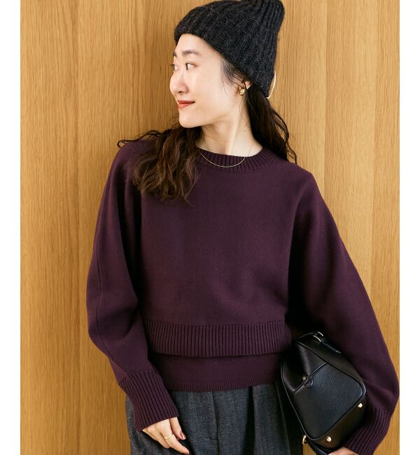  「3WAYレイヤードクルーニット」|ニット・セーター|