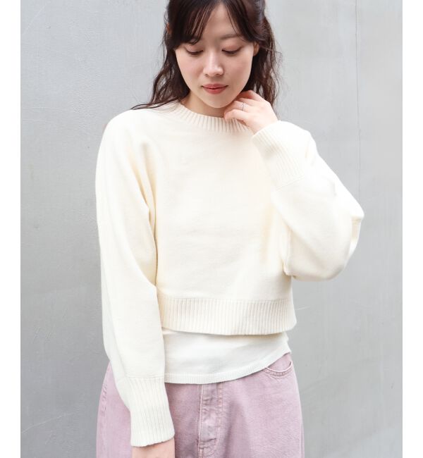  「3WAYレイヤードクルーニット」|ニット・セーター|