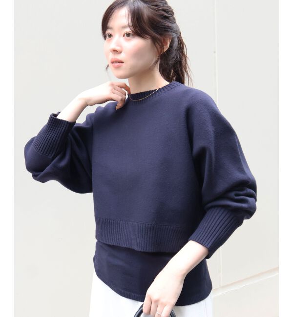  「3WAYレイヤードクルーニット」|ニット・セーター|