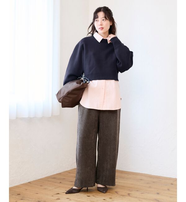  「3WAYレイヤードクルーニット」|ニット・セーター|