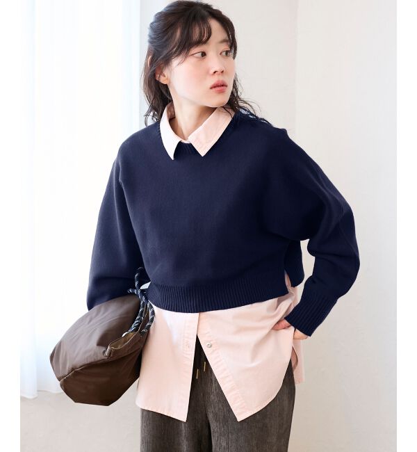  「3WAYレイヤードクルーニット」|ニット・セーター|