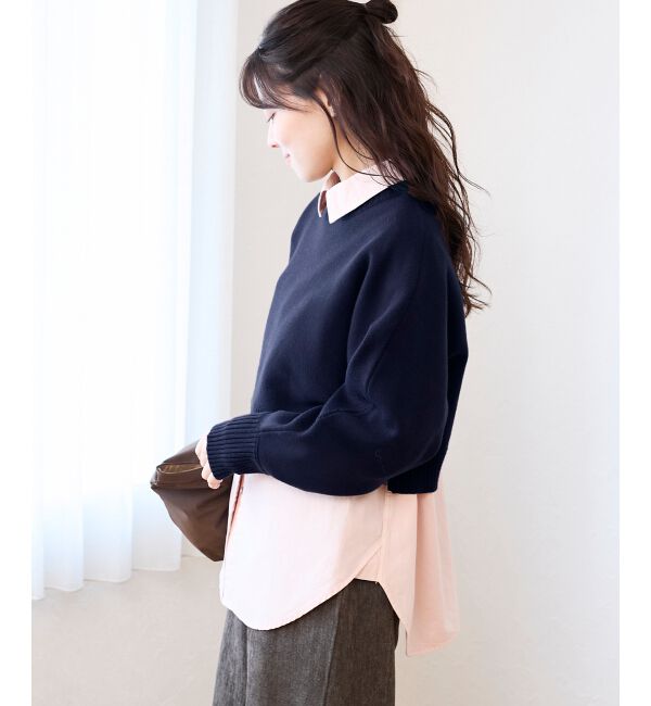  「3WAYレイヤードクルーニット」|ニット・セーター|