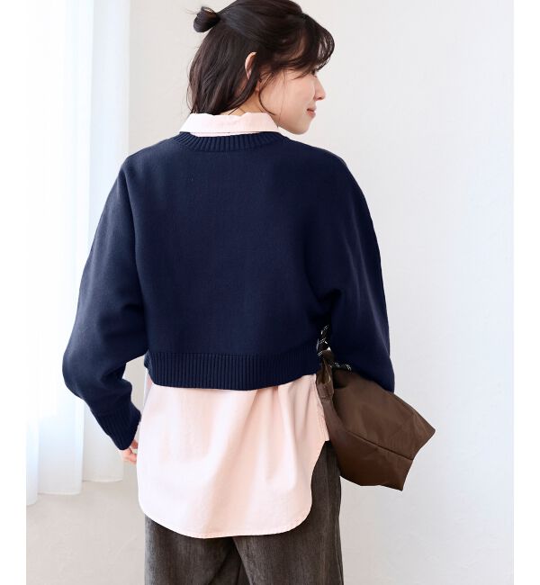  「3WAYレイヤードクルーニット」|ニット・セーター|