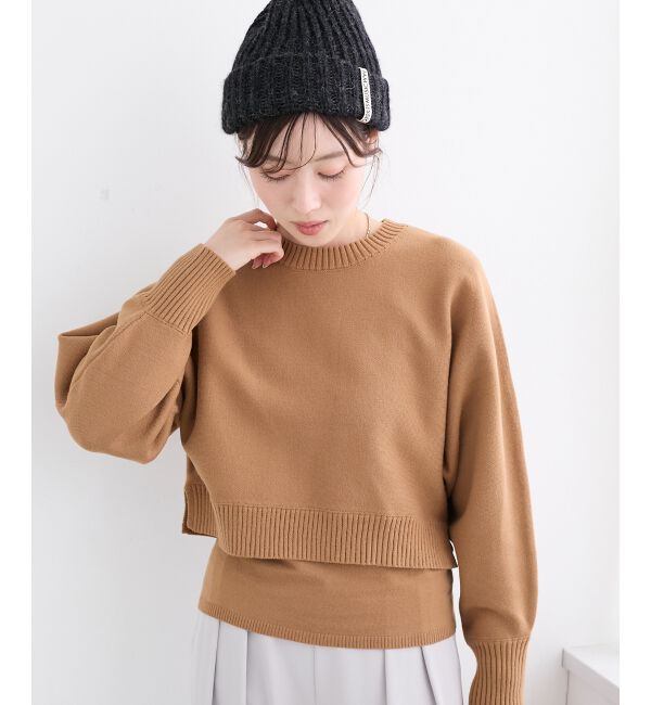  「3WAYレイヤードクルーニット」|ニット・セーター|