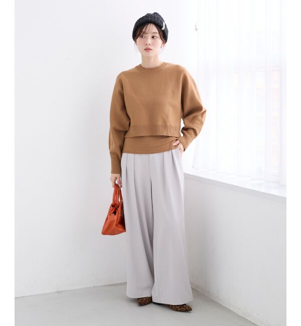  「3WAYレイヤードクルーニット」|ニット・セーター|