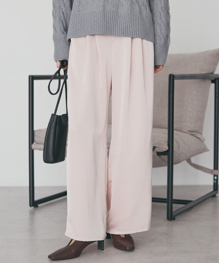 AMERICAN HOLIC「サテンリラックスイージーパンツ」|その他|Light Pink