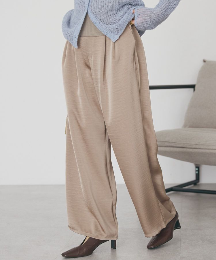 AMERICAN HOLIC「サテンリラックスイージーパンツ」|その他|Beige